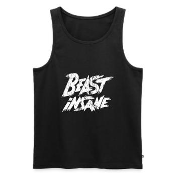 Beast Insane Gym Kraftsport Fitness Spruch - Männer Premium Bio Tank Top - Schwarz - Vorne - AI Model Male 178 light (178cm)