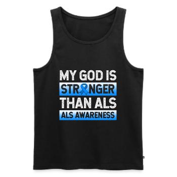 ALS Nervenkrankheit - Männer Premium Bio Tank Top - Schwarz - Vorne - AI Model Male 178 light (178cm)