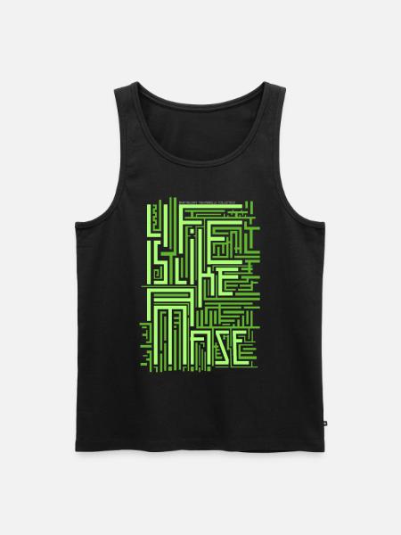 The Maze - Männer Premium Bio Tank Top - Schwarz