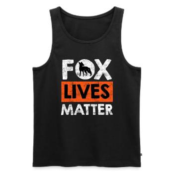 Fox lives Matter Les vies de Fox sont importantes - Débardeur bio Premium Homme - noir - Devant - AI Model Male 178 light (178cm)