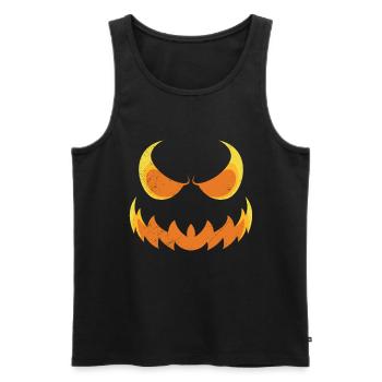 Masque effrayant Halloween - Débardeur bio Premium Homme - noir - Devant - Michal (187cm)