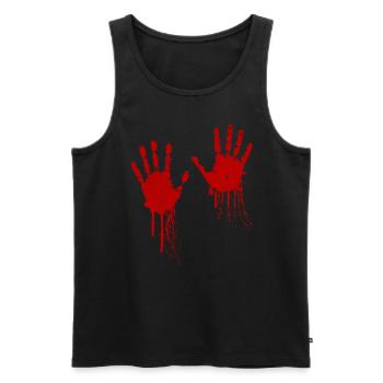 Blood Hands Halloween - Débardeur bio Premium Homme - noir - Devant - Michal (187cm)