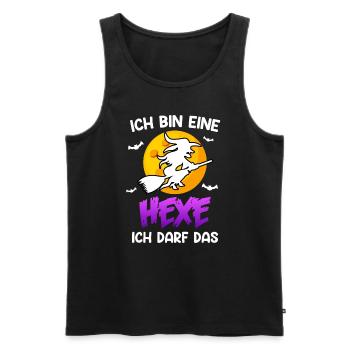 Halloween Hexe - Männer Premium Bio Tank Top - Schwarz - Vorne - Michal (187cm)