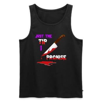 Couteau tueur en série Halloween - Débardeur bio Premium Homme - noir - Devant - AI Model Male 178 light (178cm)