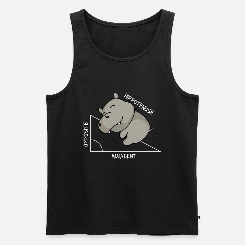 Hippotenuse - Männer Premium Bio Tank Top - Schwarz