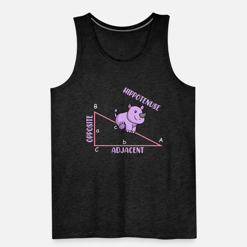 Mathematician Math Teacher Hippotenuse Men's Premium Organic Tank Top