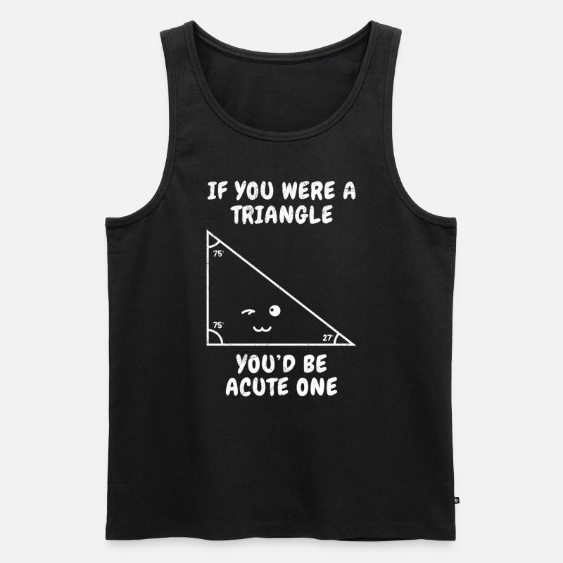 Cute Triangle Math Couples - Men's Premium Organic Tank Top - black