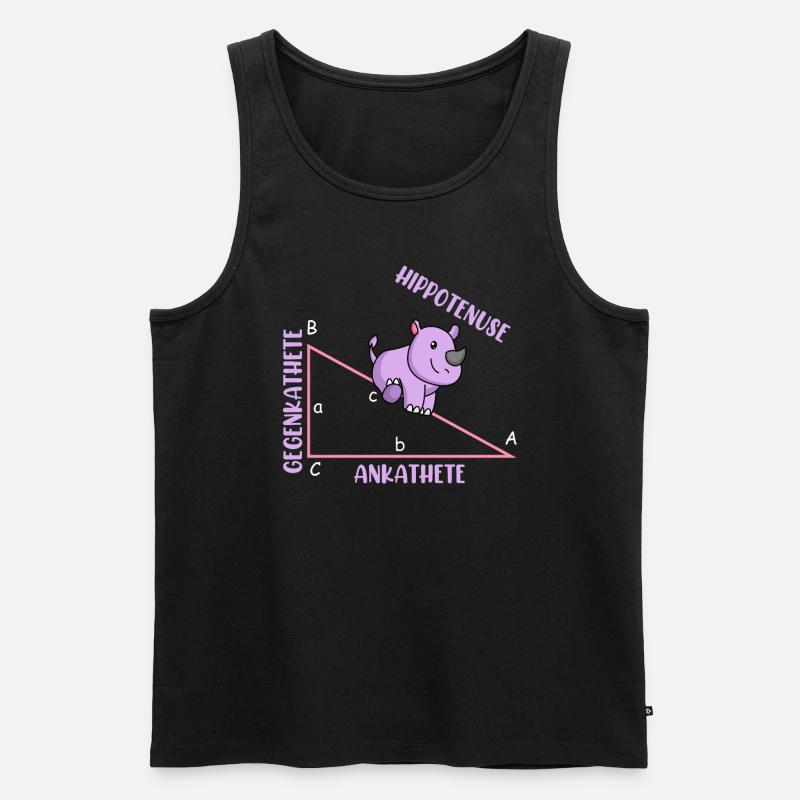Mathematician Math Teacher Hippotenuse - Men's Premium Organic Tank Top - black