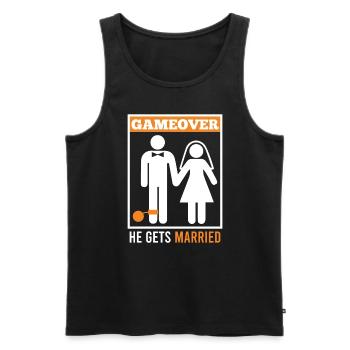 Game over - Mari Groom Jungesellenabschied - Débardeur bio Premium Homme - noir - Devant - Michal (187cm)