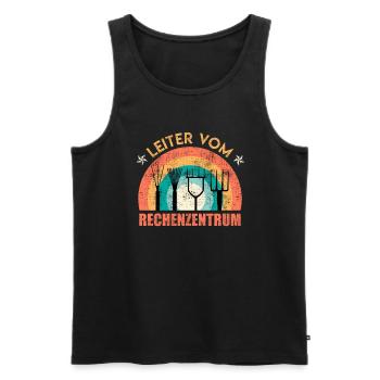 Gärtner Spruch Leiter vom Rechenzentrum - Männer Premium Bio Tank Top - Schwarz - Vorne - Michal (187cm)