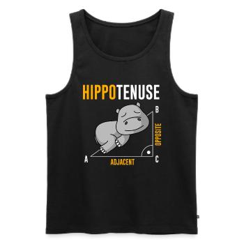 Nieldpferd Hippo Hippotenuse Algebra Mathelehrer - Männer Premium Bio Tank Top - Schwarz - Vorne - AI Model Male 178 light (178cm)