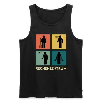 Rechenzentrum Garten Rechen Gärtner - Männer Premium Bio Tank Top - Schwarz - Vorne - Michal (187cm)