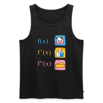 Math Derivation Cow Milk Cheese - Men's Premium Organic Tank Top - black - Front - Michal (187cm)