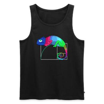 Fibonacci Tag Goldenes Ratio Mathe Chamäleon - Männer Premium Bio Tank Top - Schwarz - Vorne - Michal (187cm)