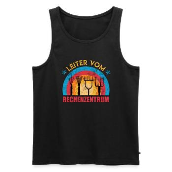 Gärtner Spruch Leiter vom Rechenzentrum - Männer Premium Bio Tank Top - Schwarz - Vorne - Michal (187cm)