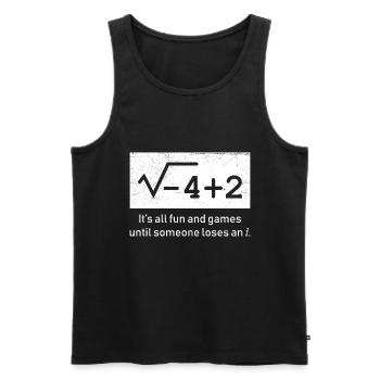 Komplexe Zahlen lustiges Mathe - Männer Premium Bio Tank Top - Schwarz - Vorne - AI Model Male 178 light (178cm)