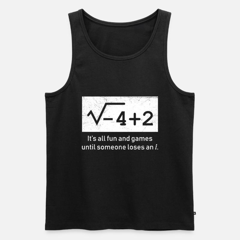 Complex numbers funny math - Men's Premium Organic Tank Top - black