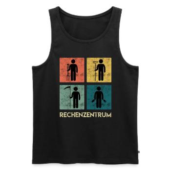 Rechenzentrum Garten Rechen Gärtner - Männer Premium Bio Tank Top - Schwarz - Vorne - Michal (187cm)