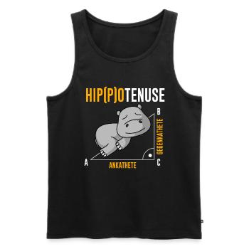 Nieldpferd Hippo Hippotenuse Algebra Mathelehrer - Männer Premium Bio Tank Top - Schwarz - Vorne - AI Model Male 178 light (178cm)