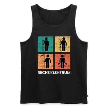 Rechenzentrum Garten Rechen Gärtner - Männer Premium Bio Tank Top - Schwarz - Vorne - Michal (187cm)