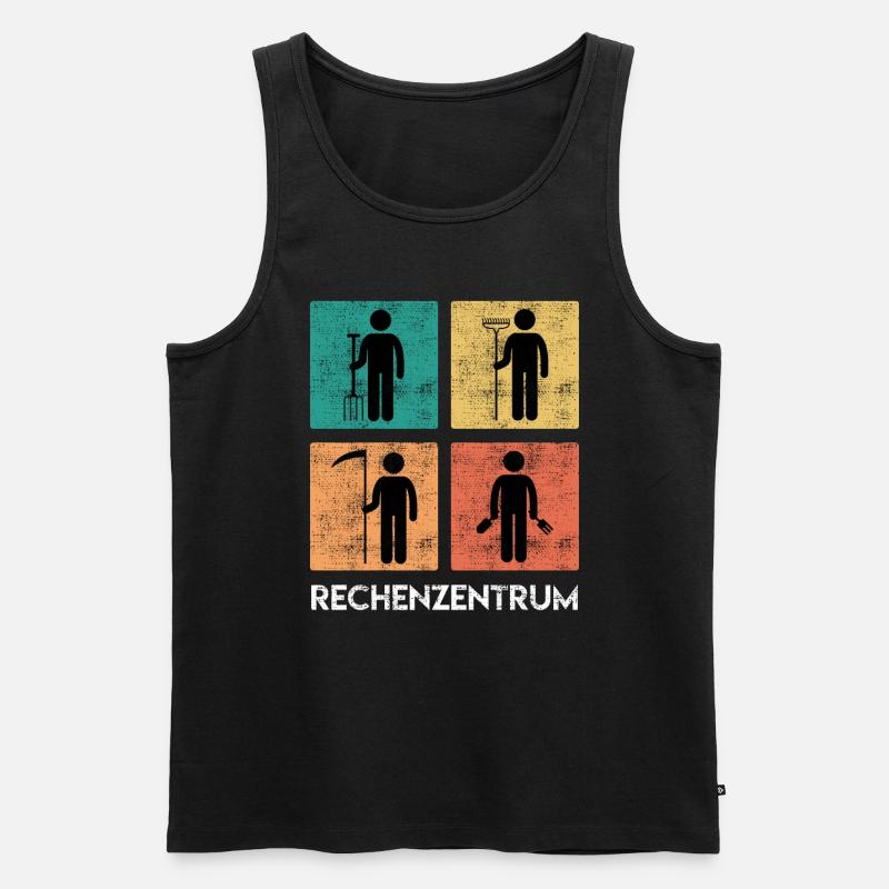 Rechenzentrum Garten Rechen Gärtner - Männer Premium Bio Tank Top - Schwarz