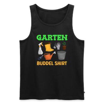 Garten Buddel Shirt Gartenarbeit - Männer Premium Bio Tank Top - Schwarz - Vorne - AI Model Male 178 light (178cm)