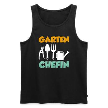 Garten Chefin Gärtnerin Damen Garten - Männer Premium Bio Tank Top - Schwarz - Vorne - Michal (187cm)