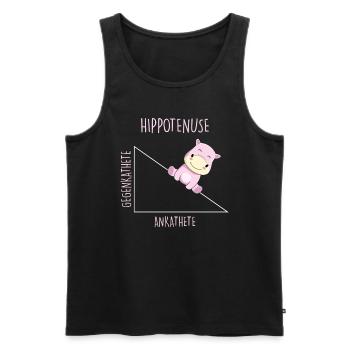 Hippotenuse Professeur de mathématiques - Débardeur bio Premium Homme - noir - Devant - AI Model Male 178 light (178cm)