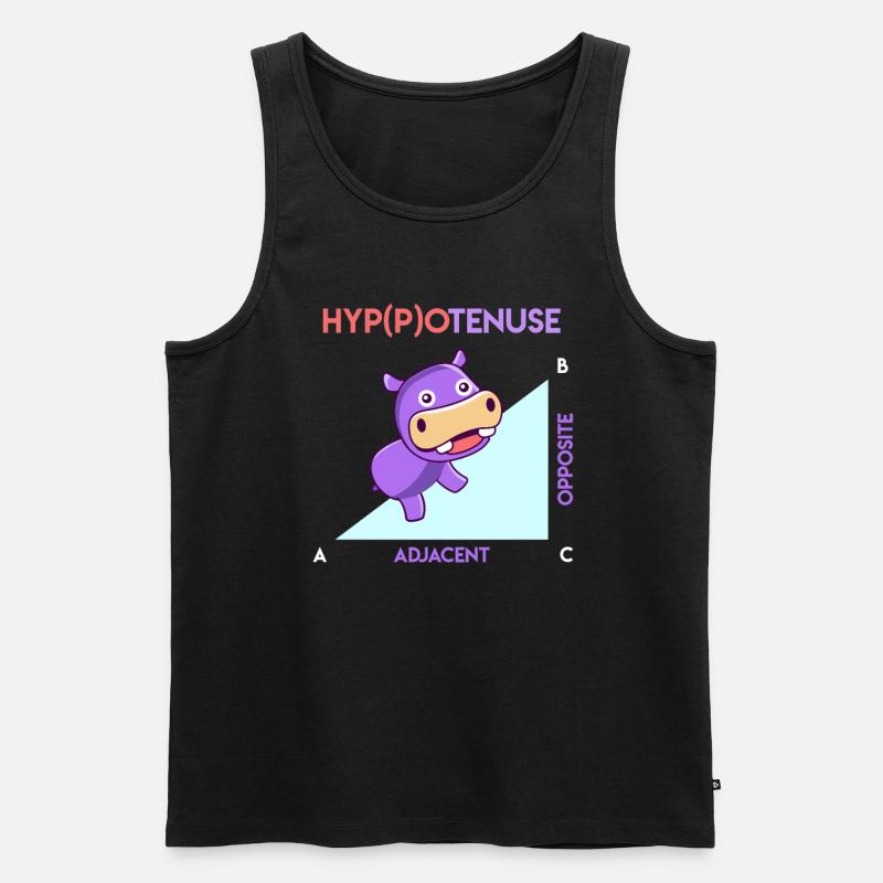 Hypotenuse Hippotenuse Mathe - Männer Premium Bio Tank Top - Schwarz