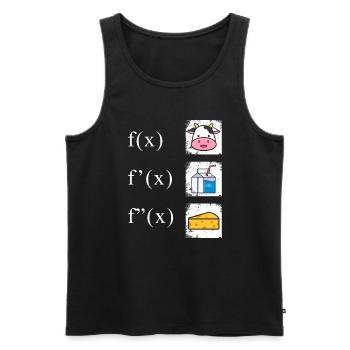 Math Derivation Cow Milk Cheese - Men's Premium Organic Tank Top - black - Front - Michal (187cm)