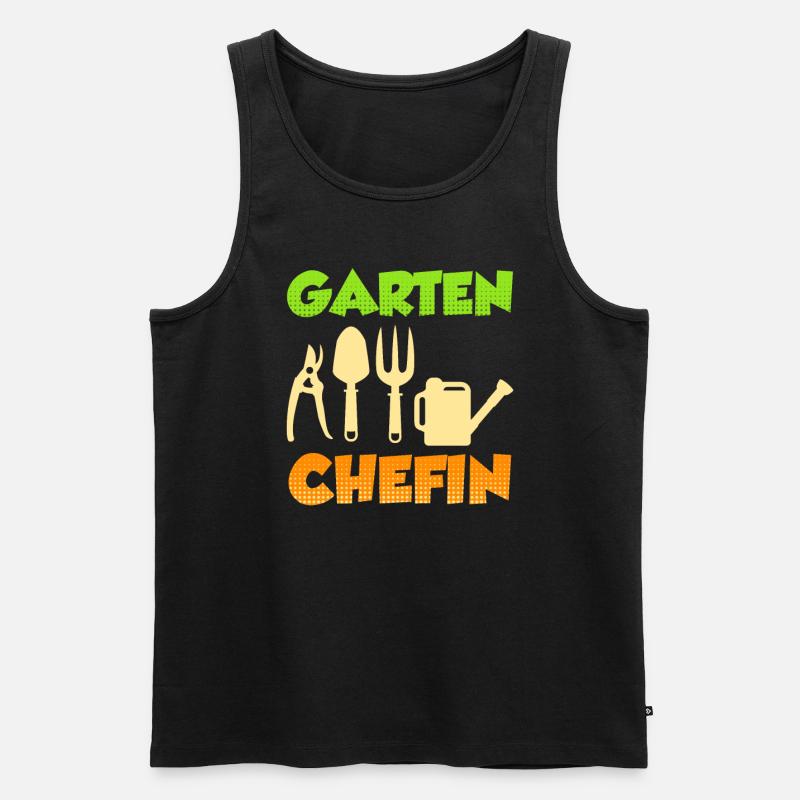 Garten Chefin Gärtnerin Damen Garten - Männer Premium Bio Tank Top - Schwarz