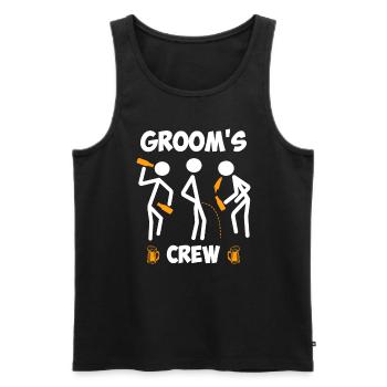 Jungesellenabschied Männer Team Bräutigam Hochzeit - Männer Premium Bio Tank Top - Schwarz - Vorne - Michal (187cm)