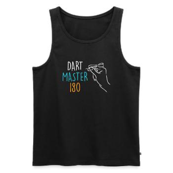 Dart Master 180 en Fléchettes - Débardeur bio Premium Homme - noir - Devant - Michal (187cm)
