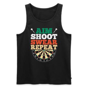 Dart Sayings Darts Darts Dartboard Dart - Men's Premium Organic Tank Top - black - Front - AI Model Male 178 light (178cm)