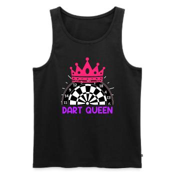 Dart Queen Dart Accessoires Fléchettes pour femmes - Débardeur bio Premium Homme - noir - Devant - AI Model Male 178 light (178cm)