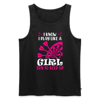 Girls Darts Women Darts Darts Dartboard Darts - Men's Premium Organic Tank Top - black - Front - AI Model Male 178 light (178cm)