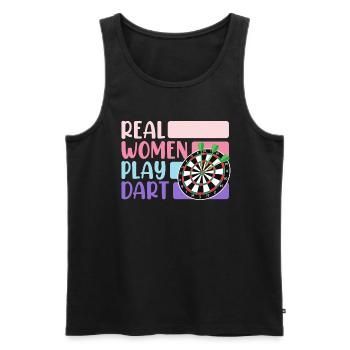 Real Women Play Darts Ladies Darts Accessories Darts - Men's Premium Organic Tank Top - black - Front - Michal (187cm)