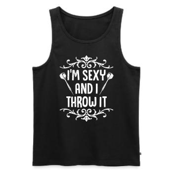 Real Women Play Darts Ladies Darts Accessories Darts - Men's Premium Organic Tank Top - black - Front - Michal (187cm)