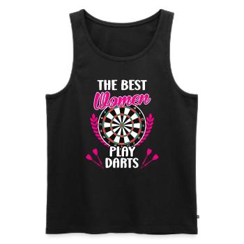 Women Darts Women Darts Darts Darts Accessories Darts - Men's Premium Organic Tank Top - black - Front - AI Model Male 178 light (178cm)