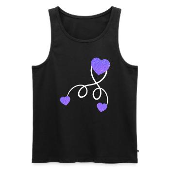 Pregnant Baby Love pregnant with twins - Men's Premium Organic Tank Top - black - Front - Michal (187cm)