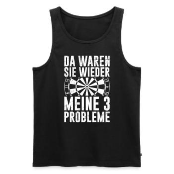 Darten Dart spielen Dartscheibe Punktzahl Dart - Männer Premium Bio Tank Top - Schwarz - Vorne - Michal (187cm)