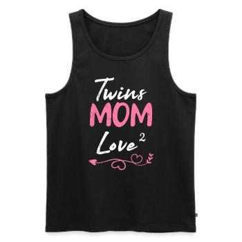 Gemini Baby Love High 2 Mère Devenir Maman - Débardeur bio Premium Homme - noir - Devant - AI Model Male 178 light (178cm)