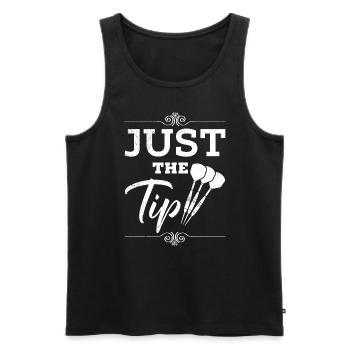 Just the Tip! Darts player Darts - Men's Premium Organic Tank Top - black - Front - Michal (187cm)