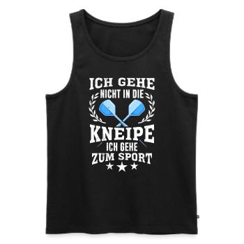 Kneipensport Darts spielen Dartpfeile Treffer Dart - Männer Premium Bio Tank Top - Schwarz - Vorne - Michal (187cm)