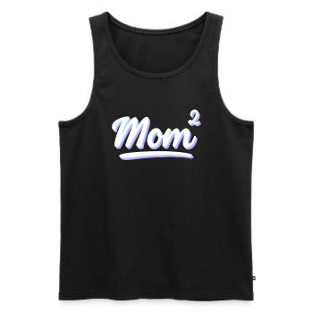 Mom hoch 2 Zwillinge Schwanger mit Zwillinge - Männer Premium Bio Tank Top - Schwarz - Vorne - Michal (187cm)