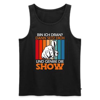 Dart spielen Darts Show Punktzahl Dart - Männer Premium Bio Tank Top - Schwarz - Vorne - Michal (187cm)