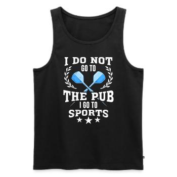 Pub Sports Fléchettes Jouer Fléchettes Hits Fléchettes - Débardeur bio Premium Homme - noir - Devant - Michal (187cm)