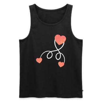 Pregnant Baby Love pregnant with twins - Men's Premium Organic Tank Top - black - Front - Michal (187cm)