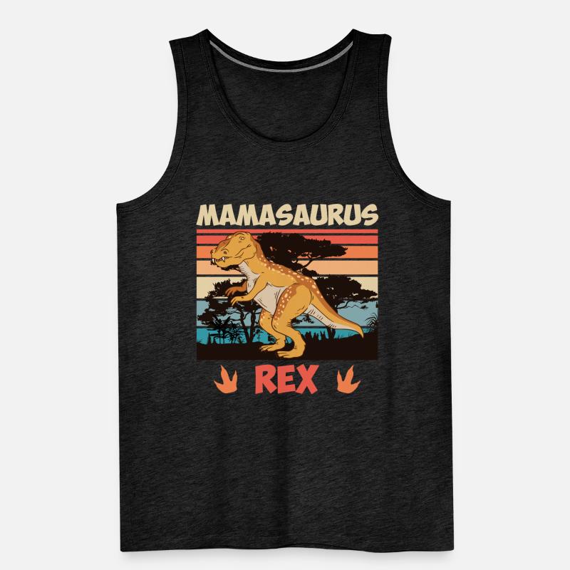 Dinosaurier Kinder Mamasaurus Rex Mutter Mama Männer Premium Bio Tank Top