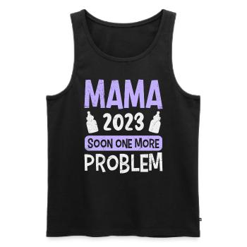 Maman 2023 Problèmes de bébé Bientôt un enfant de plus Maman - Débardeur bio Premium Homme - noir - Devant - Michal (187cm)